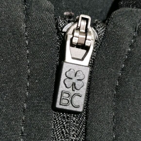 Black Clover Hooded Jacket Mens MEDIUM Black Full Zip TOP GOLF Logo Embroidered - Picture 5 of 16